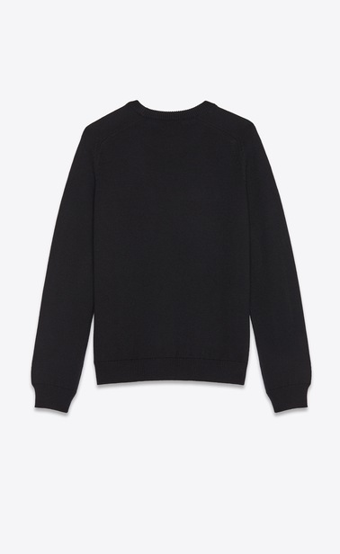 Sweater with Saint Laurent embroidered patch